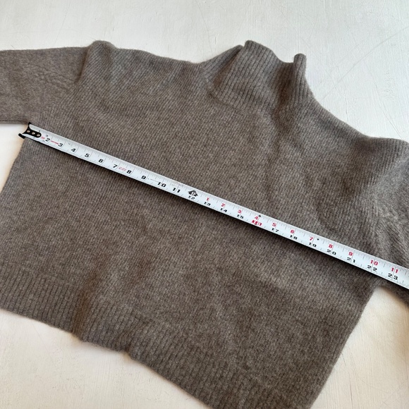 Emilia George Yak Merino Wool Blend Cropped Mock Neck Sweater - Picture 5 of 6